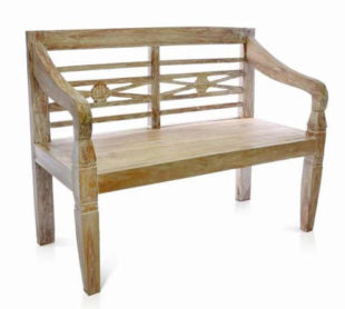 Dvoumístná zahradní lavice DIVERO z masivního teakového dřeva