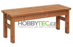 Jednoduchá dřevěná zahradní lavice bez opěradla