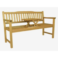 Dřevěná lavička s praktickým stolkem