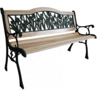 Zahradní lavička v elegantním designu s výplní