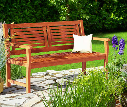 Dřevěná dvoumístná zahradní lavička