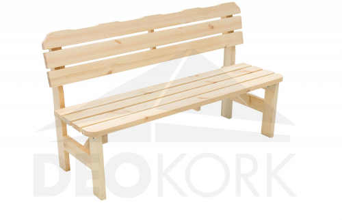 Masivní dřevěná lavice v přírodním provedení