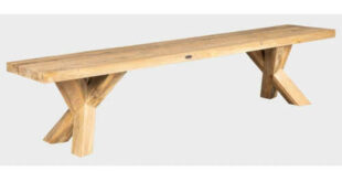 Masivní lavice z teakového dřeva
