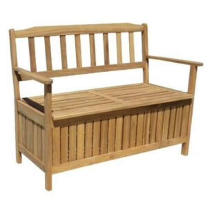 Dřevěná zahradní lavice s úložným prostorem