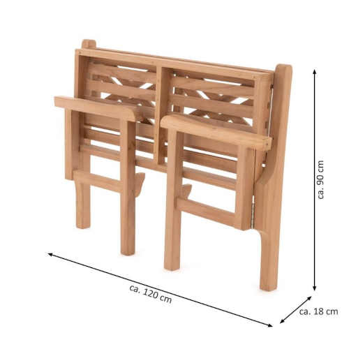 dřevěná zahradní sklopná lavice