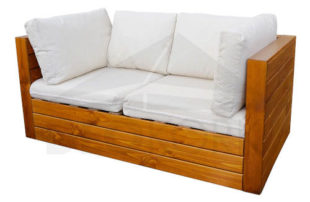 Dřevěné zahradní sofa - masivní zahradní lavice pro 2